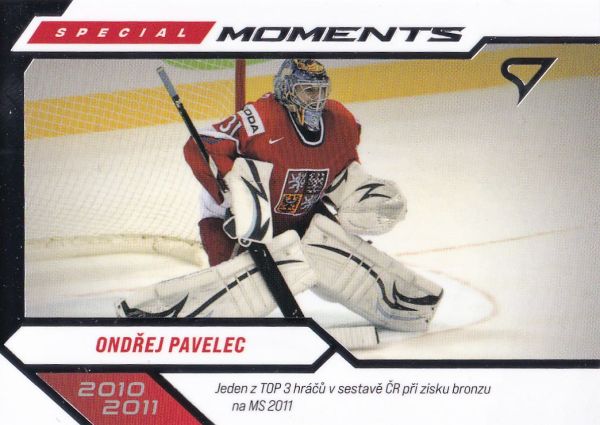 insert karta ONDŘEJ PAVELEC 23-24 SZ Hokejové Česko Special Moments číslo SM-02